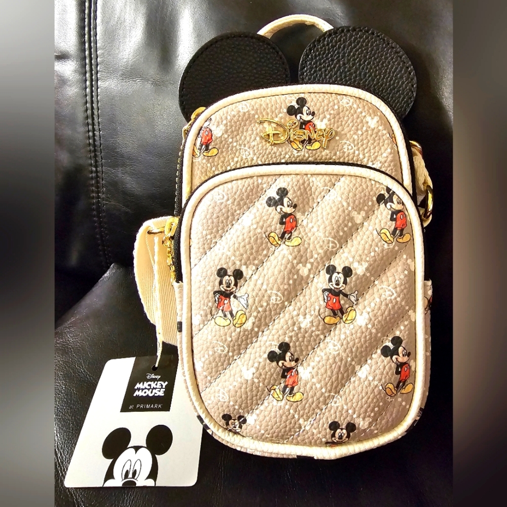 Disney Mickey Mouse‎ Quilted Crossbody Primark Purse Bag Ears